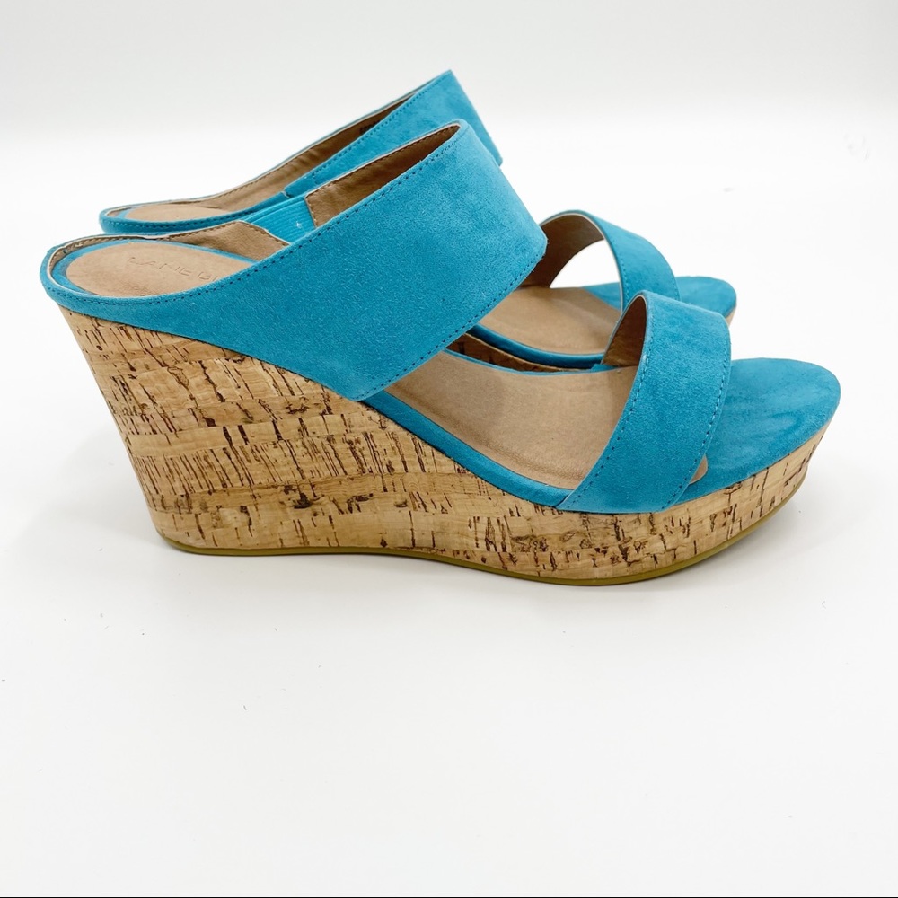Lane Bryant faux suede cork wedge shoes 11 WIDE